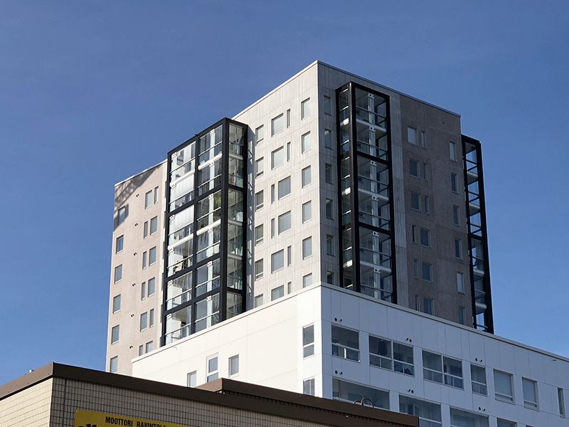 Graphic Concrete Vantaa Tirehtööri Residential Building