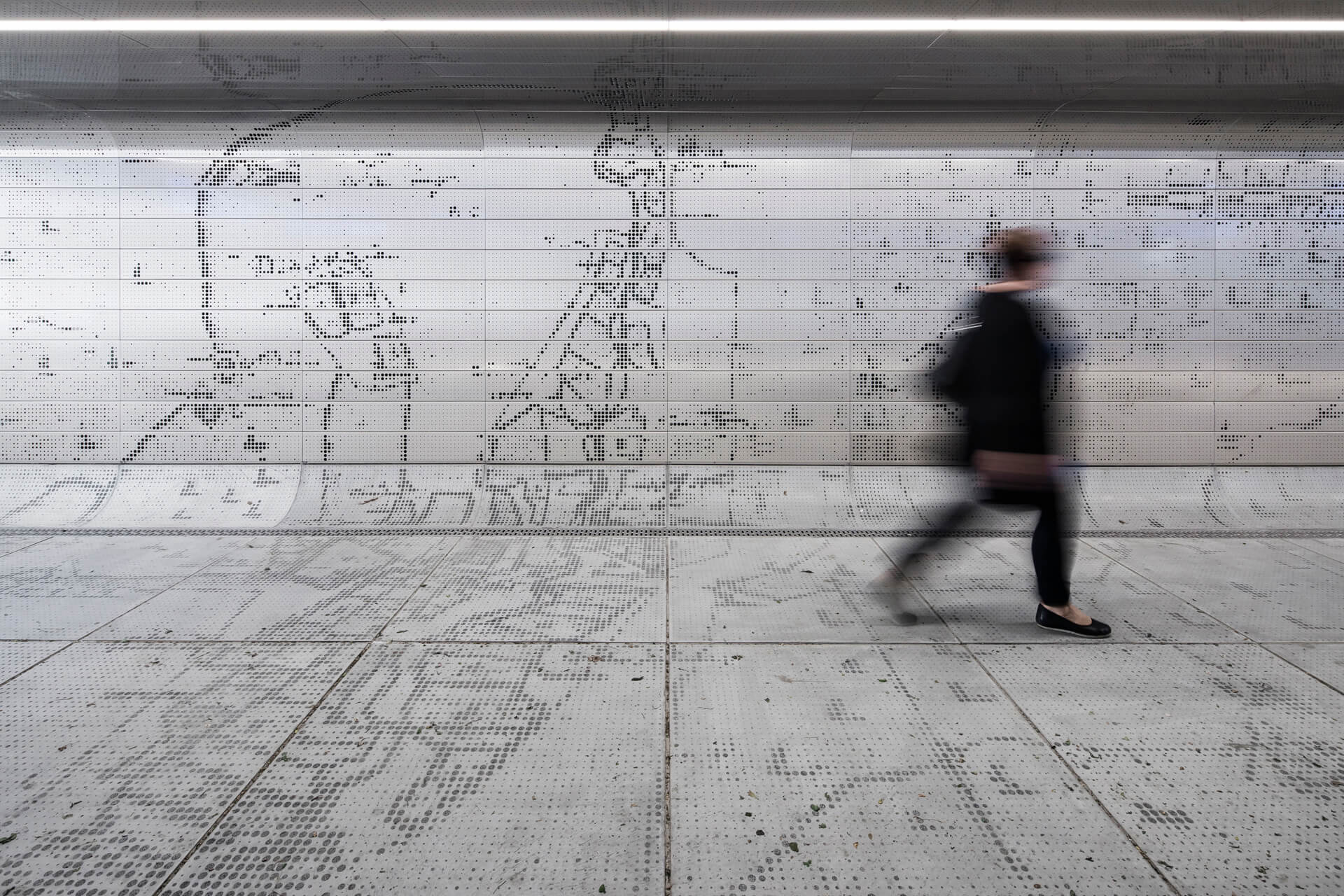Graphic Concrete Tikkurila Station underpass