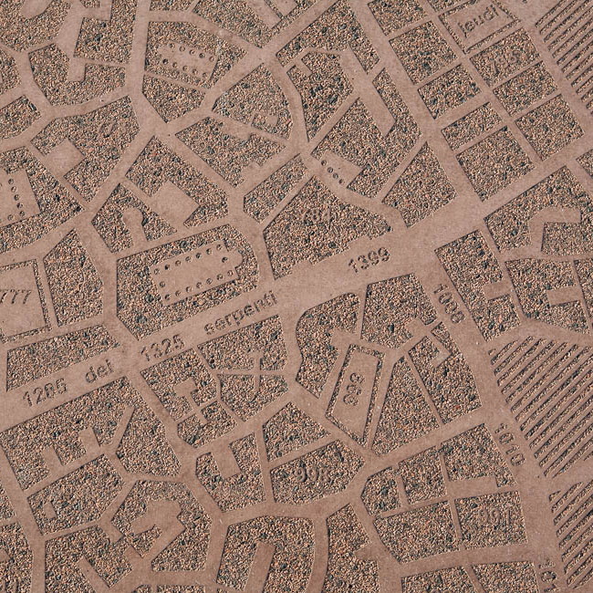 white cement, brown pigment - reg granite aggregates