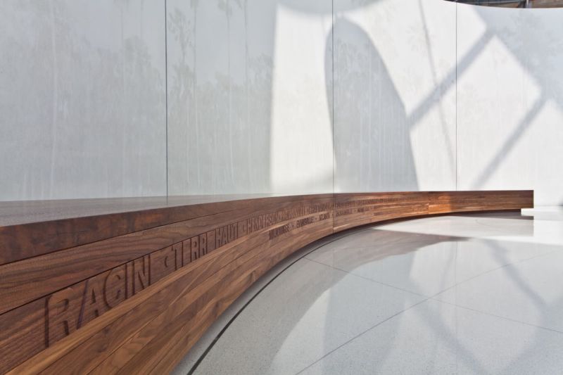 Graphic Concrete Fortaleza Hall and the Commons, SC Johnson Headquarters