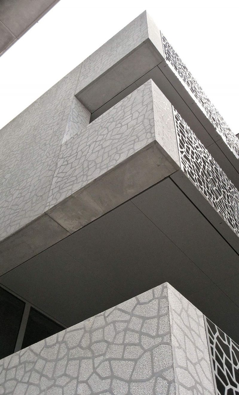 Graphic Concrete Zwembadsite Residential Building